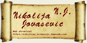 Nikolija Jovašević vizit kartica